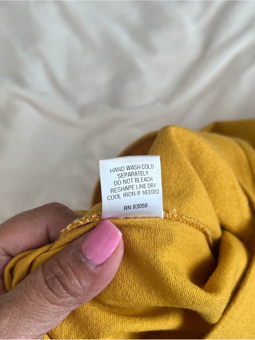 DREW by Anthropology Linen Minimalist Jumpsuit Pockets Drawstring Lrg Mustard - Picture 16 of 16
